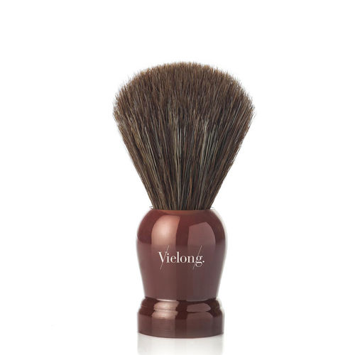 VIELONG Shaving brush - "Alter" bourdeaux - Horse black
